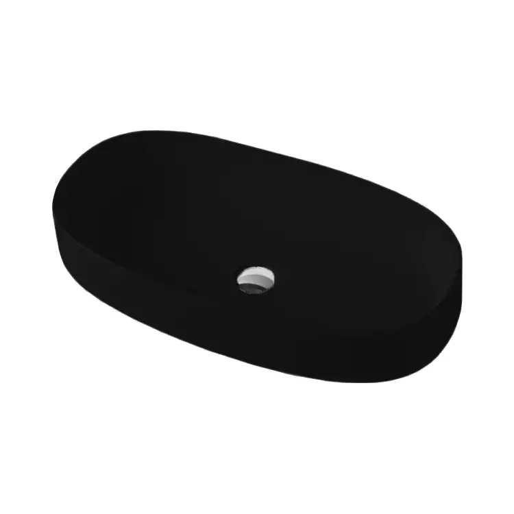 Умывальник накладной ArtCeram Cognac 68x35, черный матовый (COL005 17; 00) - Фото 1